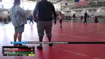 82 lbs Round 2 (4 Team) - Kendall Moe, Indiana INFERNO GOLD vs Destiny Laudahl, Youtube Wrestlers