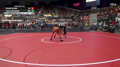 132 lbs Quarterfinal - Noah Wuthnow, Abilene Hs vs Blake Slavin, Santa Fe Trail Hs