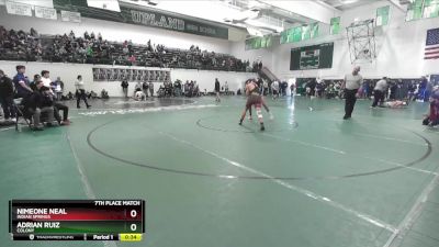 157 lbs 7th Place Match - Adrian Ruiz, Colony vs Nimeone Neal, Indian Springs