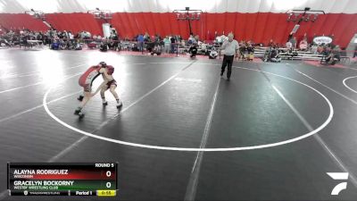 70-75 lbs Round 5 - Alayna Rodriguez, Wisconsin vs Gracelyn Bockorny, Westby Wrestling Club