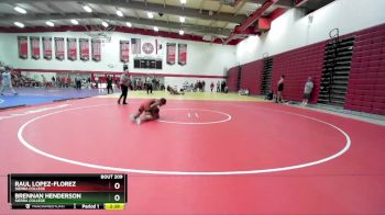 125 lbs Cons. Round 2 - Brennan Henderson, Sierra College vs Raul Lopez-Florez, Sierra College