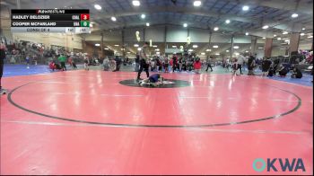 43 lbs Consi Of 4 - Hadley Delozier, Coalgate Wildcat Wrestling Club vs Cooper McFarland, Unattached