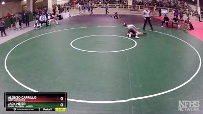 120 lbs Cons. Round 1 - Alonzo Carrillo, West Wendover vs Jack Meier, Coral Academy - North