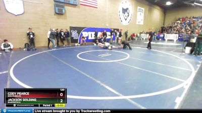 120 lbs Cons. Round 6 - Cody Pearce, Dos Pueblos vs Jackson Golding, Bakersfield