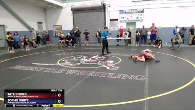 93 lbs Semifinal - Sophie White, Pioneer Grappling Academy vs Tate Stokes, Anchor Kings Wrestling Club