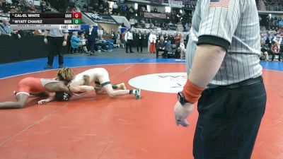 6A 120 lbs 1st Place Match - Cal-el White, Saraland vs Wyatt Chavez, Mountain Brook