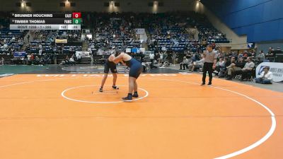 1 - 285 lbs 5th Place Match - Brunner Houchins, Castlewood vs Timber Thomas, Parry McCluer
