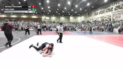 156 lbs Quarterfinal - Michael Procunier, Yuba Sutter Combat vs Josh Horn, Argonaut Jr Mustangs