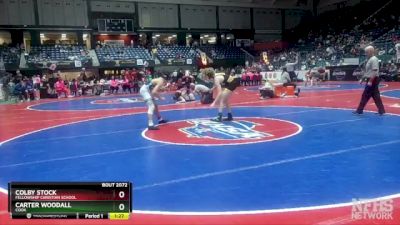 2A-126 lbs Quarterfinal - Carter Woodall, Cook vs Colby Stock, Fellowship Christian School