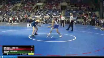 113 lbs Cons. Round 1 - Brock Johnson, Kindred vs Braelyn Herman, Northern Lights