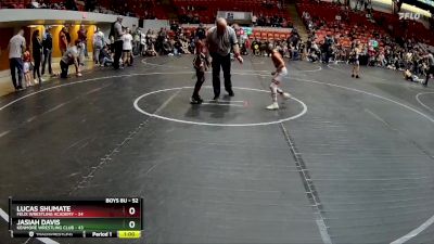 52 lbs Quarterfinal - Jasiah Davis, Kenmore Wrestling Club vs Lucas Shumate, Felix Wrestling Academy