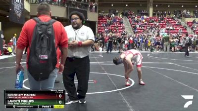 130 lbs Champ. Round 1 - Landyn Phillips, Maize Wrestling Club vs Brentley Martin, Caney Valley Wrestling