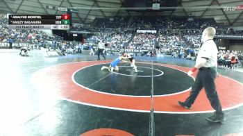 Girls 2A 110 lbs 1st Place Match - Adalyne Montiel, Toppenish (Girls) vs Kailey Balajadia, Bremerton (Girls)