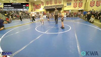 90 lbs Consi Of 4 - Jace Keim, Wagoner Takedown Club vs Noah Herron, Collinsville Cardinal Youth Wrestling