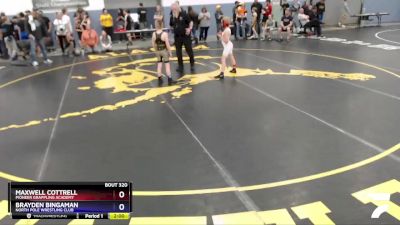 77 lbs X Bracket - Brayden Bingaman, North Pole Wrestling Club vs Maxwell Cottrell, Pioneer Grappling Academy