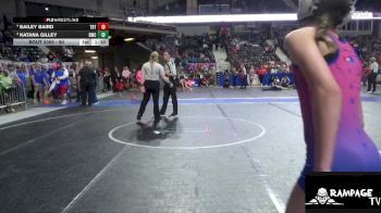 90 lbs 2nd Place Match - Katana Gilley, Beloit Wrestling Club vs Bailey Baird, Topeka Blue Thunder