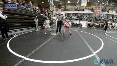 61 lbs Consi Of 4 - Carson Beams, Mustang Bronco Wrestling Club vs Alivia Williams, Standfast OKC