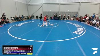 100 lbs Round 2 (6 Team) - Cheyenne Moore, North Dakota Blue vs Joshyonna Coppage-Dortch, Nebraska