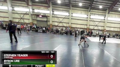 141 lbs Cons. Round 3 - Byron Ure, Beaver vs Stephen Yeager, Syracuse