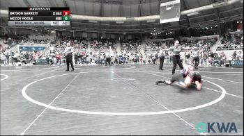 90 lbs Round Of 16 - Bryson Garrett, Del City Little League Wrestling vs McCoy Poole, Hornet Wrestling Club