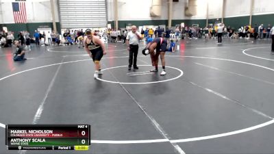 285 lbs Cons. Round 3 - Anthony Scala, Wayne State vs Markel Nicholson, Colorado State University - Pueblo