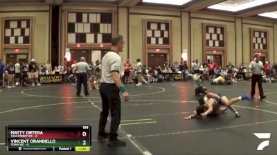 108 lbs Round 2 (6 Team) - Vincent Orandello, Town WC vs Matty Ortega, Yale Street WC