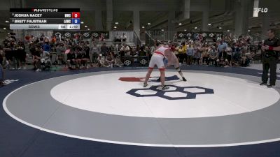 Masters C FS - 100 lbs Semis - Joshua Nacey, Mustang Wrestling Club vs Brett Faustman, Lake Orion Wrestling Club