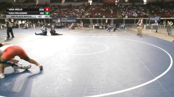 G 185 lbs 3rd Place Match - Kaci Pellegrin, H.l. Bourgeois Girls vs Adia Wells, Zachary Girls