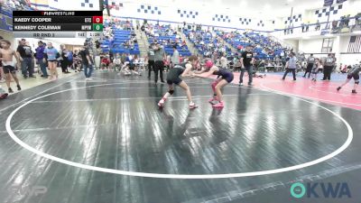89 lbs Rr Rnd 3 - Kaedy Cooper, Grove Takedown Club vs Kennedy Coleman, Mannford Pirate Youth Wrestling