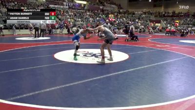 4A 126 lbs Semifinal - Adam Daniels, Paris High School vs Payton Burnett, GRAVETTE HIGH SCHOOL