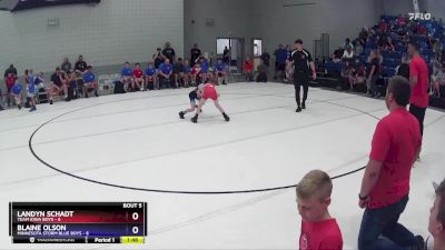 59 lbs Round 2 (6 Team) - Landyn Schadt, Team Iowa Boys vs Blaine Olson, Minnesota Storm Blue Boys