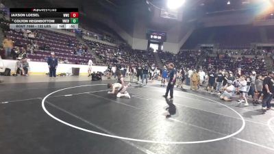 132 lbs Champ. Rd Of 16 - Jaxson Loesel, Widefield Wrestling Club vs Colton Heginbottom, Victory Wrestling Club - VTC