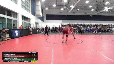 157 lbs Cons. Round 4 - Chase Hart, Martin Luther King High School vs Jacob Kolahi, Portola High School Wrestling