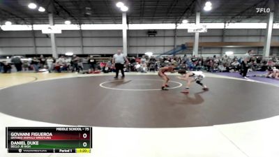 75 lbs Quarterfinal - Daniel Duke, Declo Jr High vs Govanni Figueroa, Ontario Animals Wrestling