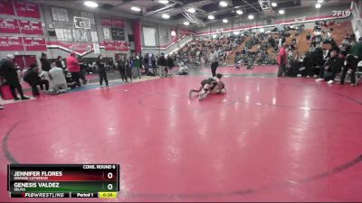 115 lbs Cons. Round 6 - Genesis Valdez, Selma vs Jennifer Flores, Orange Lutheran