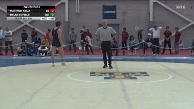 197 lbs Champ. Round 1 - Dylan Sofield, Trinity (CT) vs Matthew Kelly, Rhode Island College