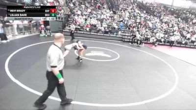 5A 100 lbs Quarterfinal - Lillian Bake, Brighton vs Nevi Brady, Cedar Valley