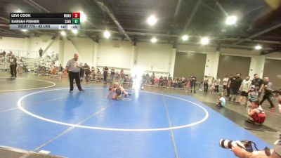 62 lbs 5th Place - Levi Cook, Manu WC vs Sariah Fisher, Savage House WC