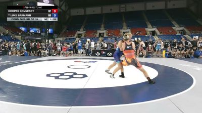 157 lbs Cons. Sub-rd Of 16 - Kooper Kovnesky, Montana vs Luke Barmann, Missouri