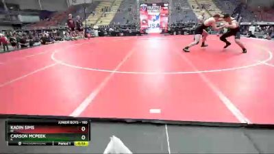 160 lbs Cons. Round 2 - Carson McPeek, IL vs Kadin Sims, ID