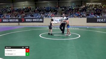 67 lbs Quarterfinal - Isaac Chavez, Moore Youth Wrestling vs Mackinzie Brewer, Eierman Elite