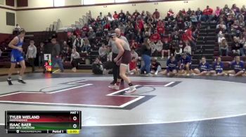 138 lbs Quarterfinal - Tyler Wieland, Independence vs Isaac Baer, Dike-New Hartford