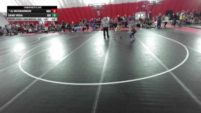 10U Boys - 63 lbs Semis - Zane Vega, DC Elite Wrestling vs AJ McDearmon, Waukesha Wrestling Club