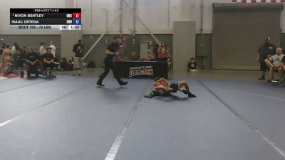75 lbs Champ. Rd Of 16 - Nixon Bentley, Driller Wrestling Club vs Isaac Ortega, Desert Dogs WC