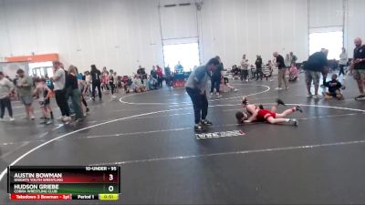 95 lbs Round 3 - Austin Bowman, Knights Youth Wrestling vs Hudson Griebe, Cobra Wrestling Club