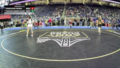 Girls-130 lbs 7th Place Match - Emmaleigh Peters, Millington Hs Girls vs Azaylin Lindsey-allen, Kalamazoo Central Hs Girls