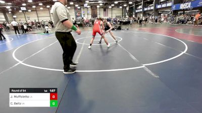 126 lbs Round Of 64 - Jaxon Muffoletto, LA vs Chase Beltz, VA