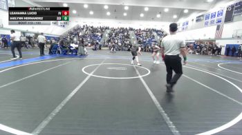 130 lbs Champ. Round 1 - Jaelynn Hernandez, Schurr vs Leahanna Lucio, Pioneer Valley