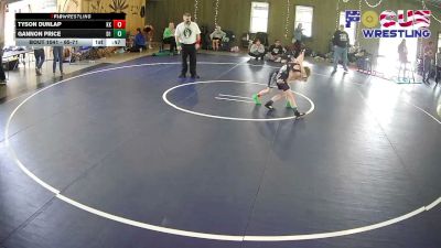 65-71 lbs Round 5 - Gannon Price, Division 1 vs Tyson Dunlap, Knoch Knights