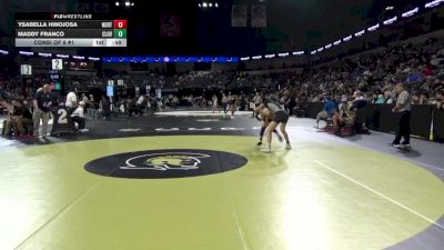 115 lbs Consi Of 8 #1 - Ysabella Hinojosa, Northview (SS) vs Maddy Franco, Clovis North (CS)